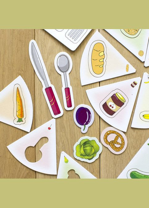 Детские учебные пазлы. Изучаем продукты питания 13203003, 20 развивающих игр в наборе Ranok Creative (367991479)