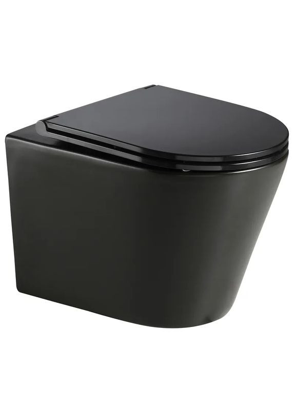 Унітаз підвісний Premium BEVEL-0301-T3 BLACK 515х355х365mm, система змиву TORNADO 3.0 (MP6595) Mixxus (332054358)