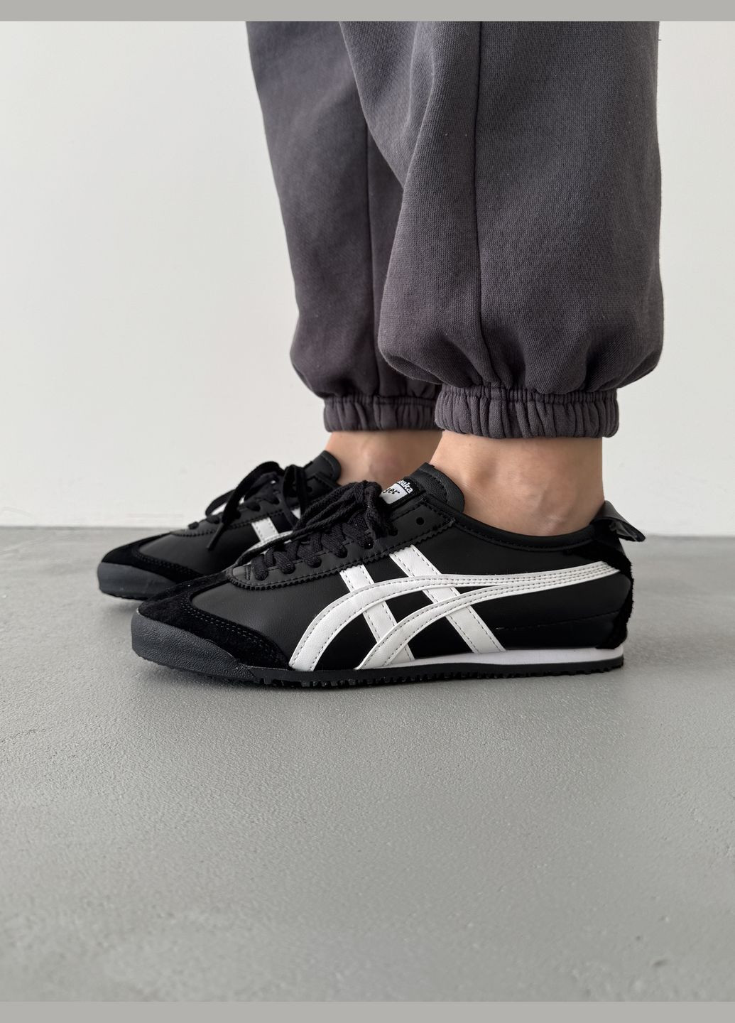 Кроссовки женские и мужские Asics Onitsuka Tiger black white | Асикс Онитцука Тайгер черные белые No Brand чёрные демисезоны (316231452)