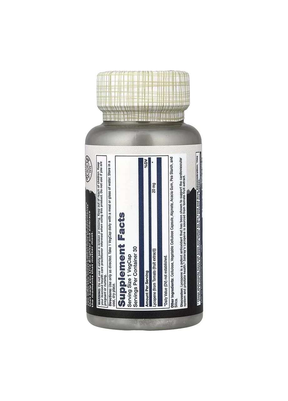 Lycopene 20mg - 30 vcaps Solaray (394581468)