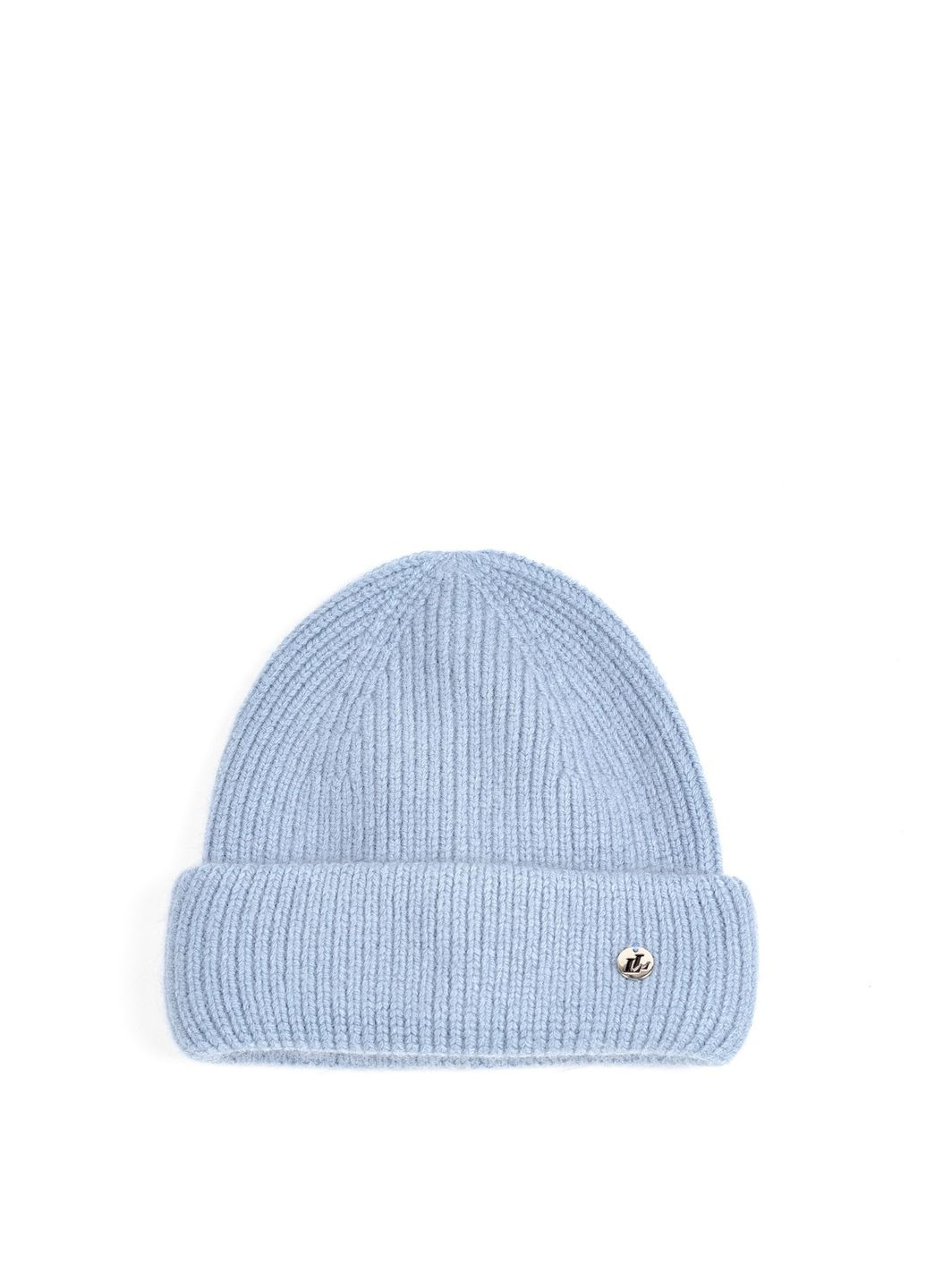 Шапка бини женская вискоза с ангорой голубая МАРИЯ LuckyLOOK 591-950 (322792413)