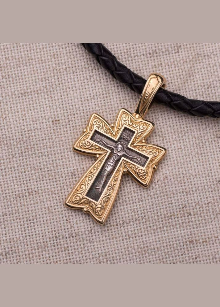 Православный крест (чернение,позолота) 131458 Oniks (264022498)