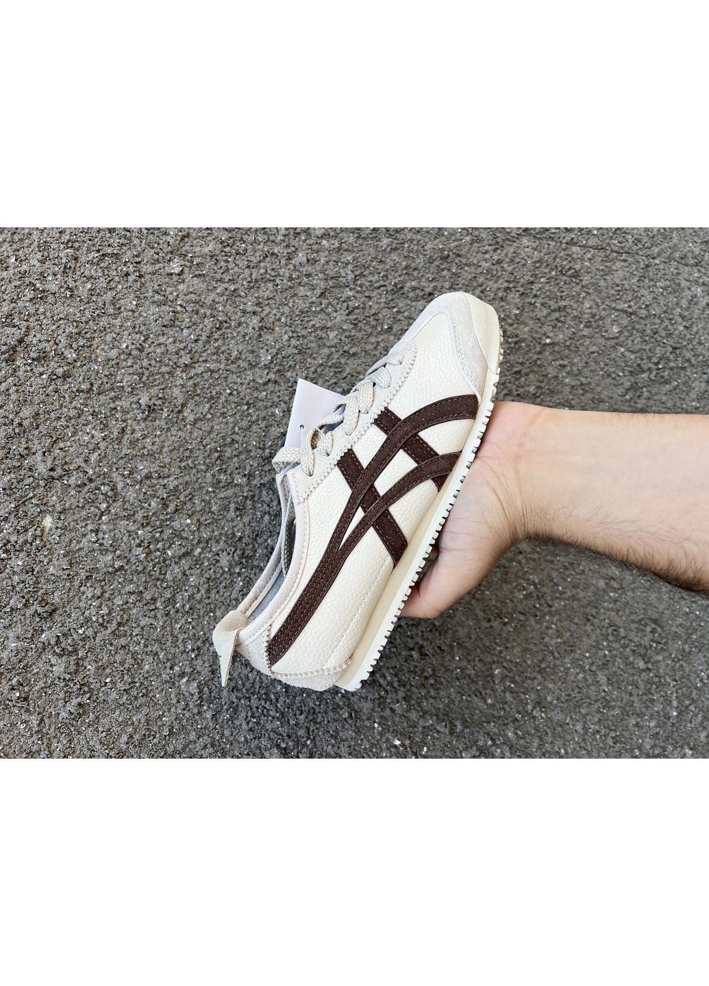Бежевые демисезонные кроссовки мужские asics onitsuka tiger mexico 66 beige brown асикс онитцука тайгер No Brand