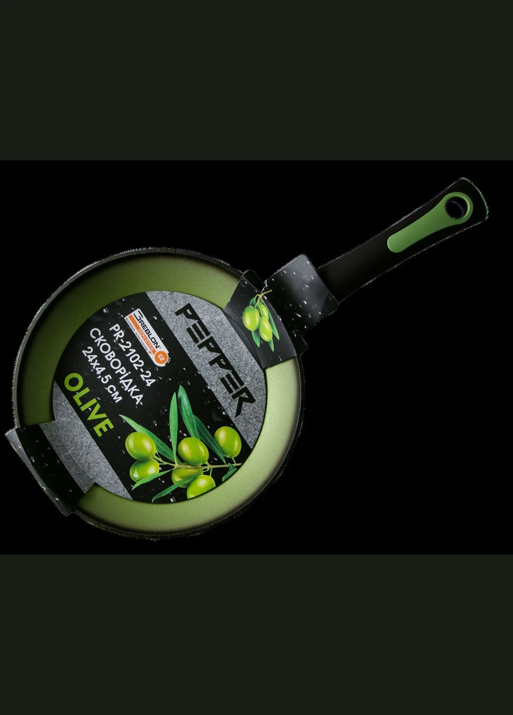 Сковорода OLIVE PR2102-28 покрытие GREBLON C2 280 x 50 мм Pepper (315556999)