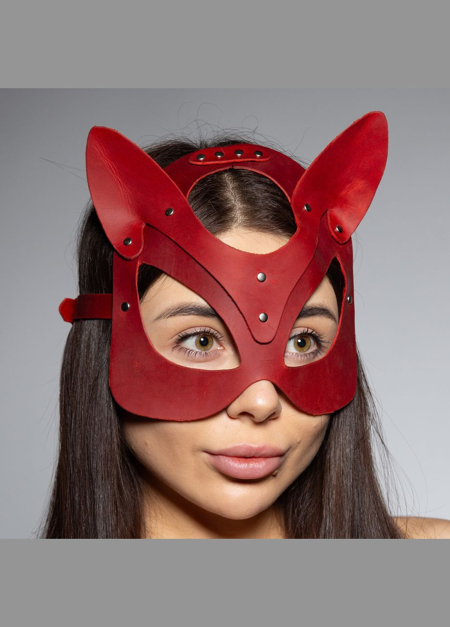 Маска шкіряна Play Cat червона MS-1 Edena (307925947)