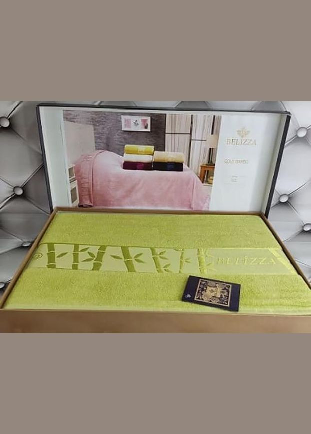 Махровая простыня "Gold Yesil" 200х220см Belizza (329899159)