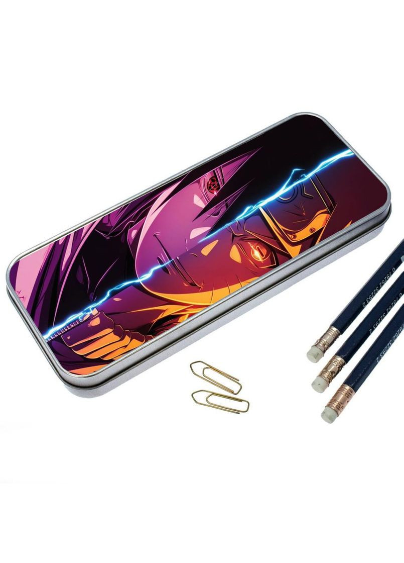 Пенал школьный для мальчика и девочки металлический Наруто #019 7*18 см Silver No Brand (309157064)