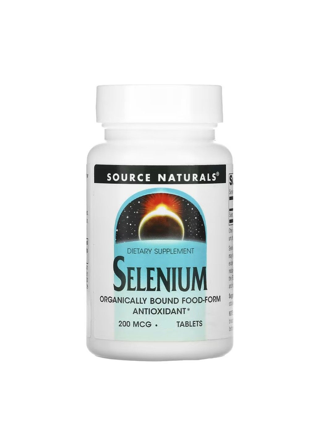 Селен, без дріжджів, 200 мкг, 60 таблеток Source Naturals (352197515)