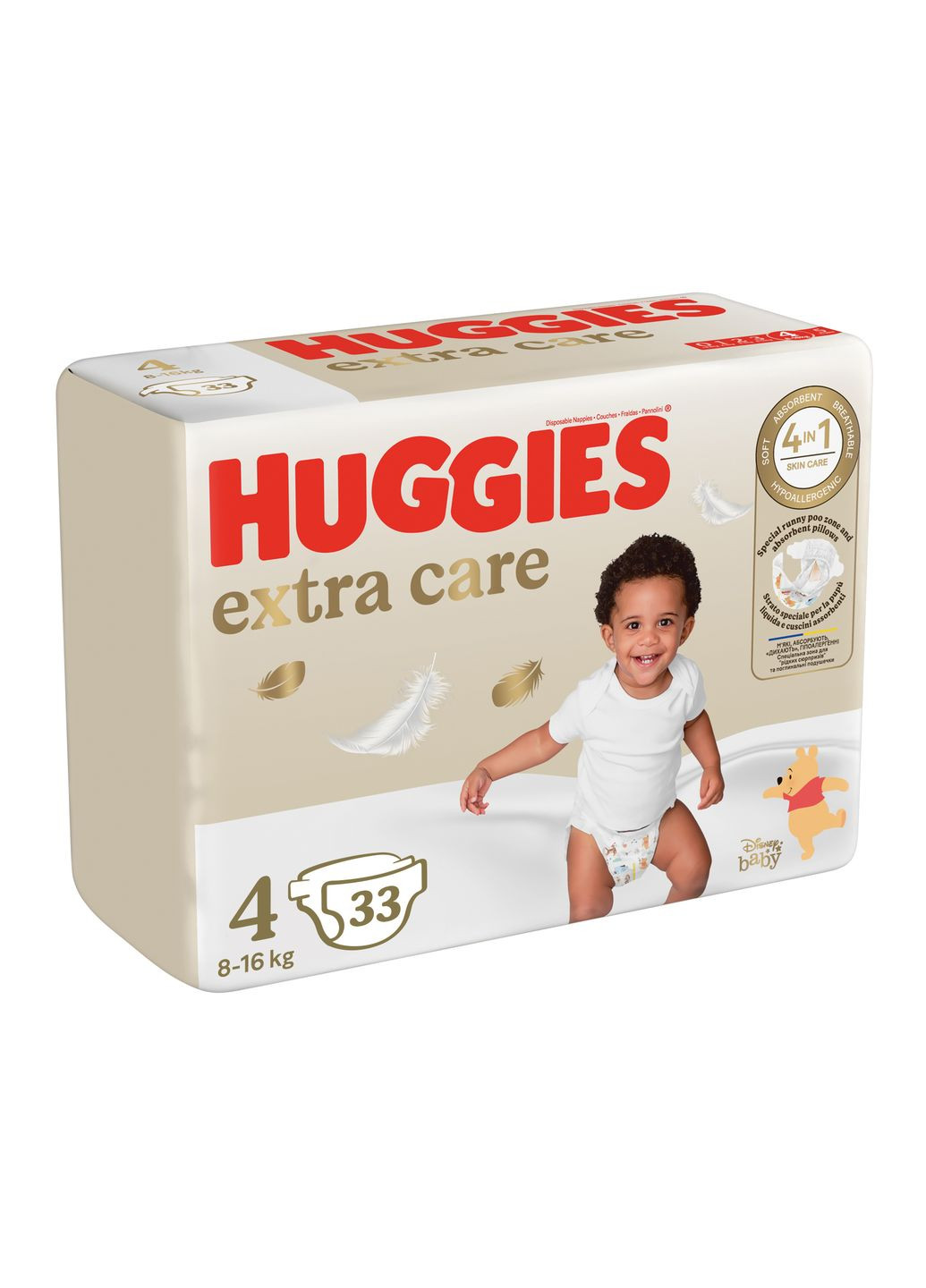Підгузки Huggies extra care size 4 (8-16 кг) 33 шт (268141155)