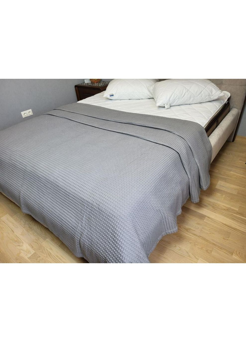 Покривало Сірий, Піке Сота 180*220 No Brand (363194134)