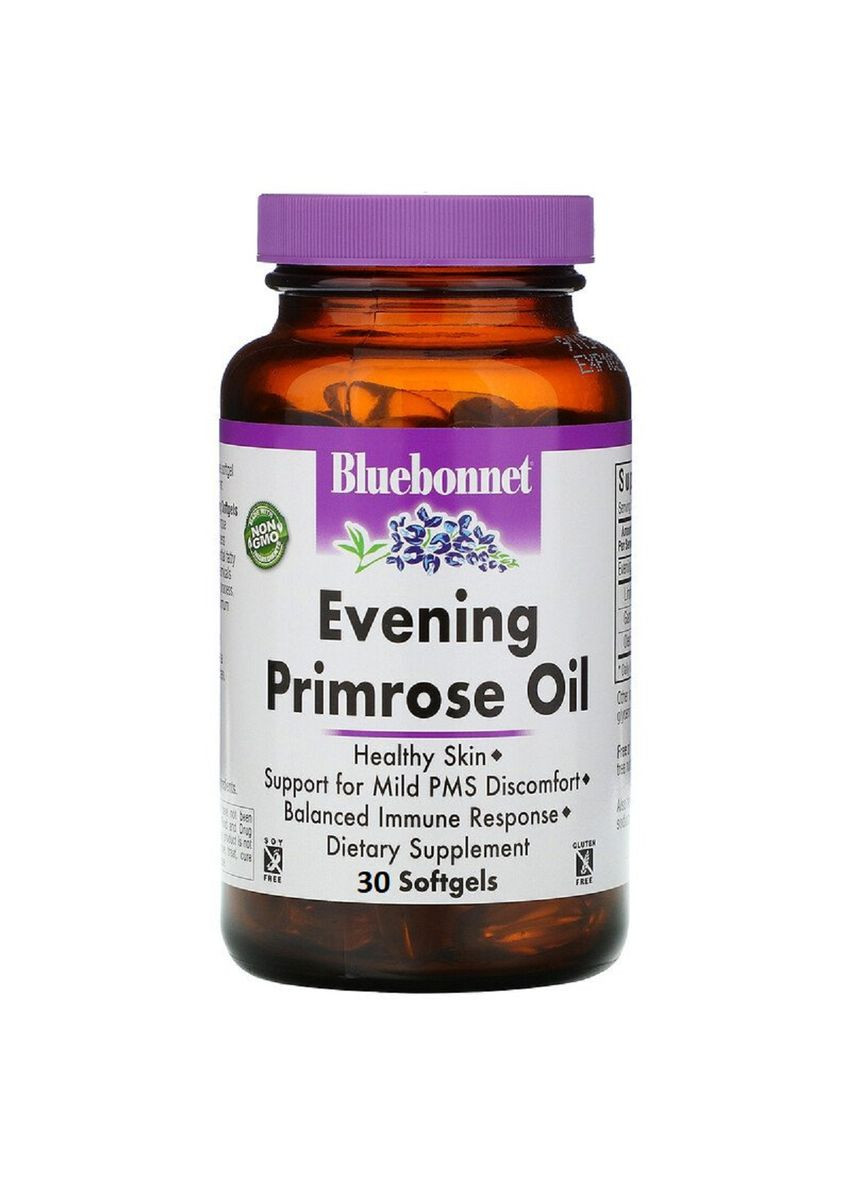 Олія Примули Вечірньої 1300мг,, 30 желатинових капсул Bluebonnet Nutrition (326055325)