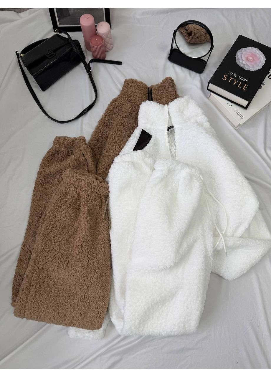 Жіночий теплий спортивний костюм з укороченою кофтою в стилі оверсайз Nositi 1846-13s (370079750)