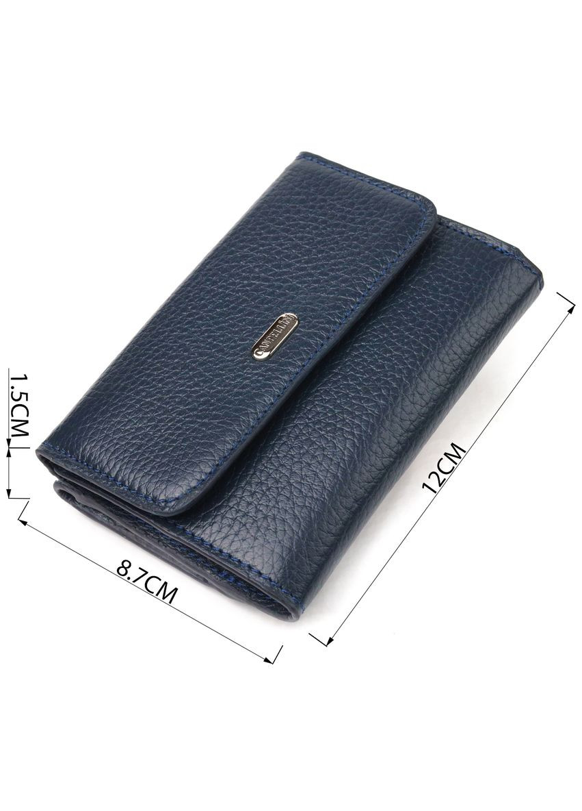 Практичный кошелек для женщин из натуральной кожи флотар 21593 Синий Canpellini (331911077)