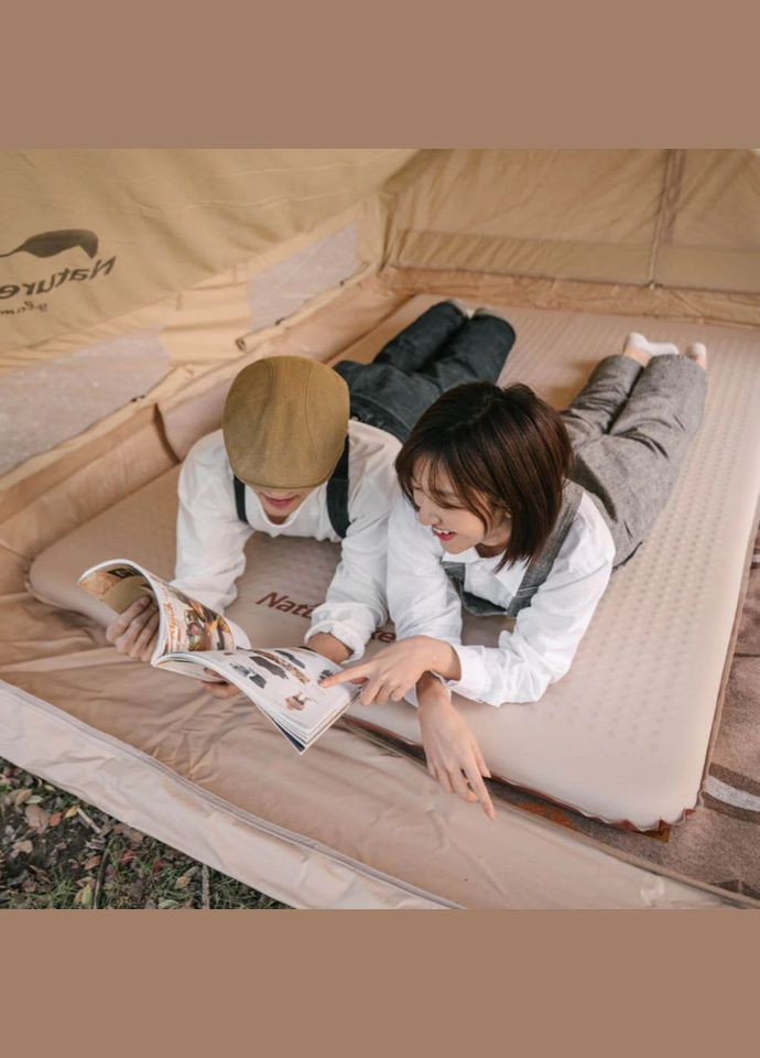 Матрас самонадувной 6 см двойной NH21FCD11, бежевый (A-016846) Naturehike (317351894)