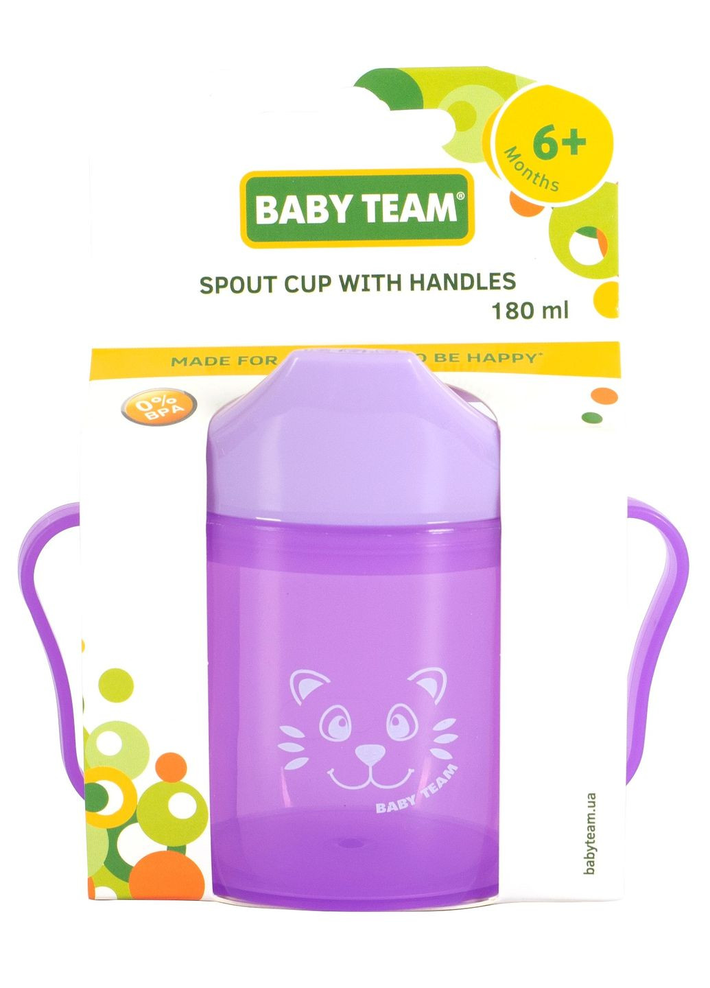 Поїльник, зі спаутом, від 6 міс., 180 мл, фіолетовий (5007) Baby Team 5007_фиолетовый (336767798)