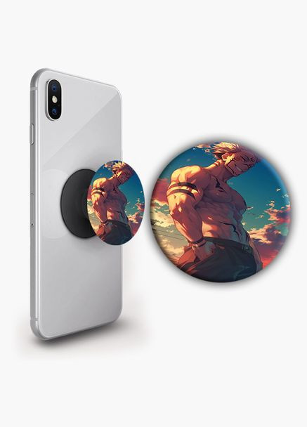 Держатель для телефона PopSockets Аниме Магическая битва #017 Черный No Brand (304503410)