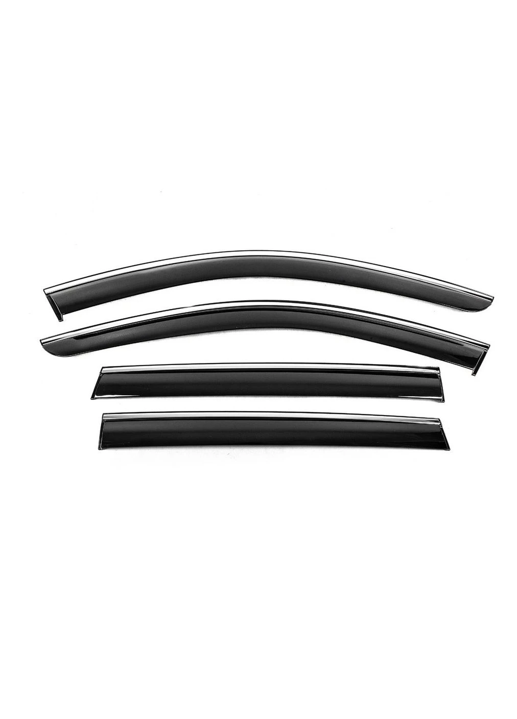 Ветровики с хромированным молдингом Luxury (4 шт) для Subaru Outback 2009-2014 гг Niken (389253376)