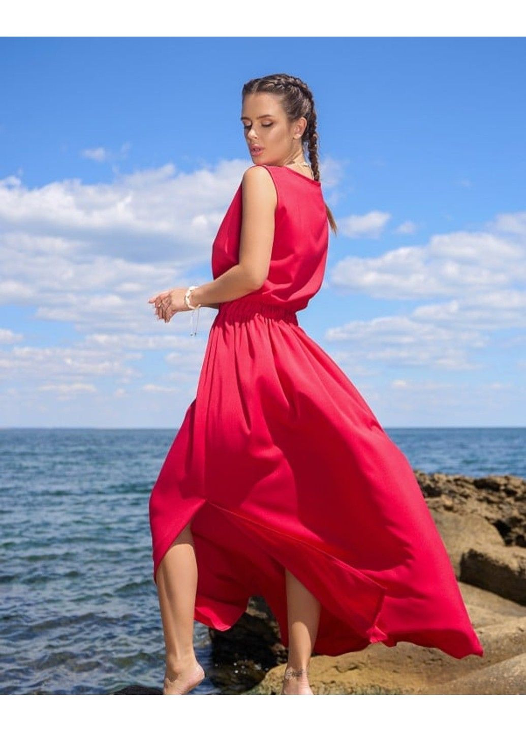 Красное повседневный платья 14063a красный ISSA PLUS