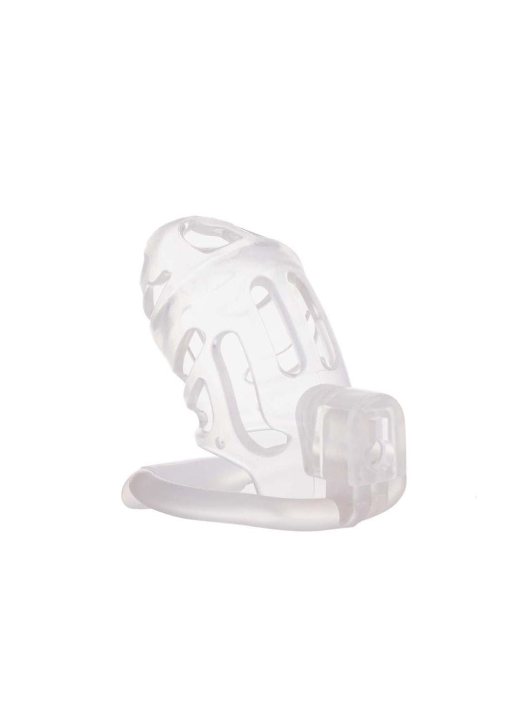 Клетка для пениса SEVANDA Plastic Penis Chastity Cage - Transparent Lockink (335387214)