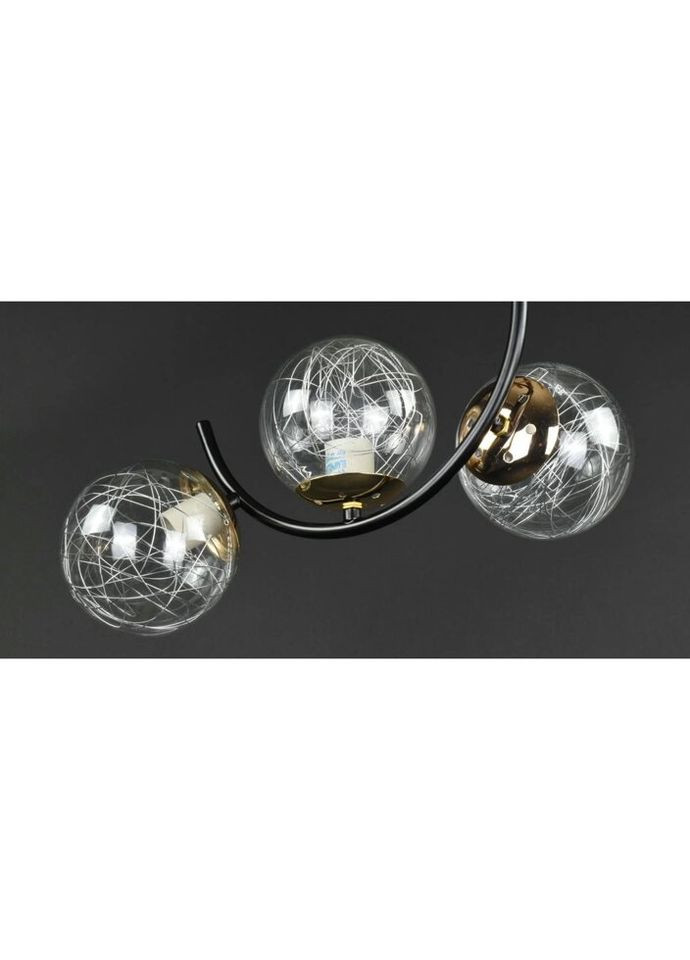 Стельова люстра на 3 лампочки 26440 Чорний 45х24х40 см. Sunnysky (324395862)