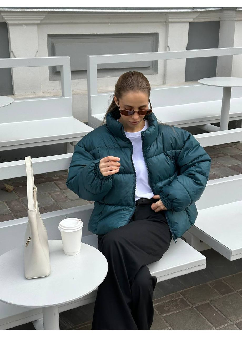 Смарагдова демісезонна жіноча куртка Asi.Store.ua