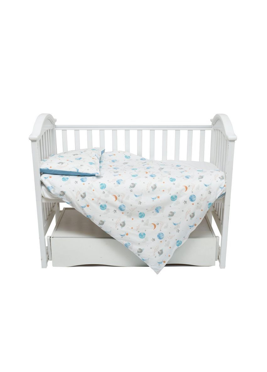 Комплект постельного белья Sky Cosmo, 120х90 см, 4 предмета, бело-голубой () Twins 3023-TS-14C (362080826)