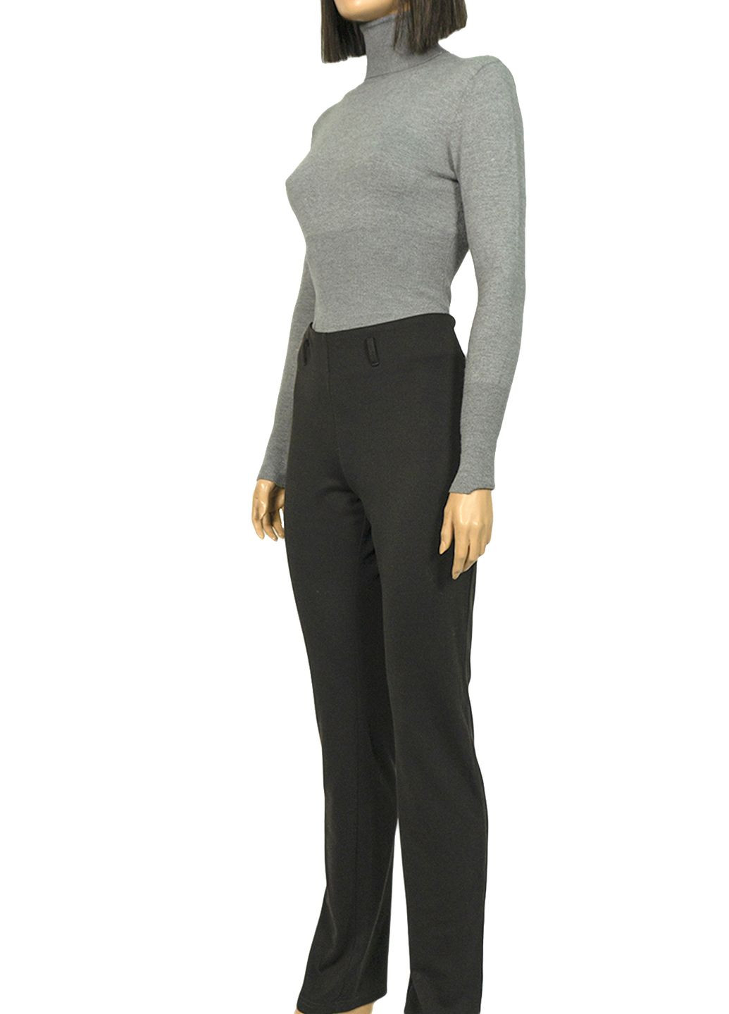 Жіночі брюки демісезонні з завищеною талією Чорний Forza Viva (271683071)