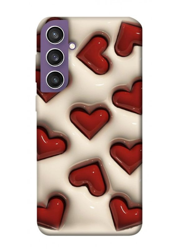 Чохол з принтом для Samsung Galaxy S23 FE / для самсунг галаксі С23 фе Випуклі серця No Brand (338599332)