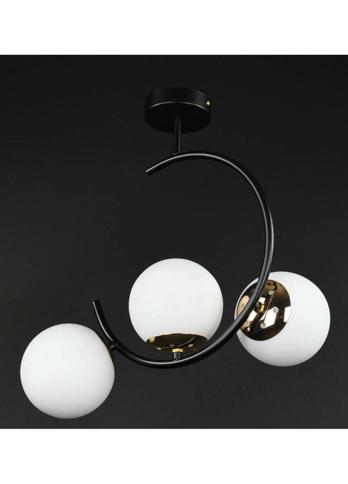 Люстра потолочная на 3 лампочки 27434 Черный 45х24х40 см. Sunnysky (324395947)