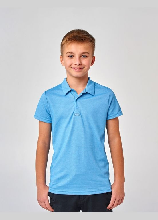 Синяя детская футболка-футболка-поло (короткий рукав) синий иней для мальчика Smil
