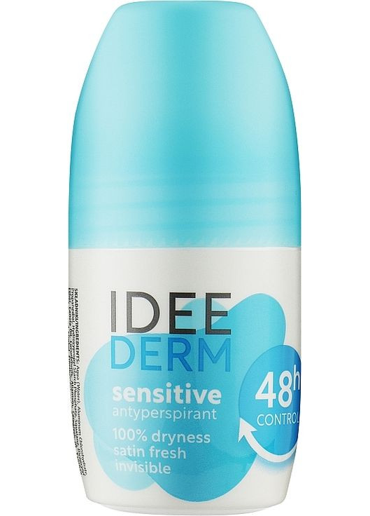 Кульковий антиперспірант Idee Derm Sensitive Antyperspirant 48H 50ml (1187519-31158457) Ideepharm (368887403)