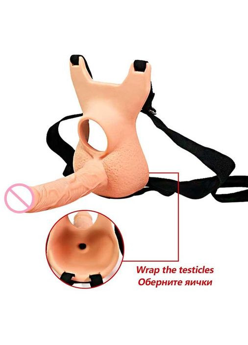 Анальный фаллоимитатор на ремне для двойного проникнавения Vibrating Unisex 10 режимов вибрации Lovetoy (353495830)