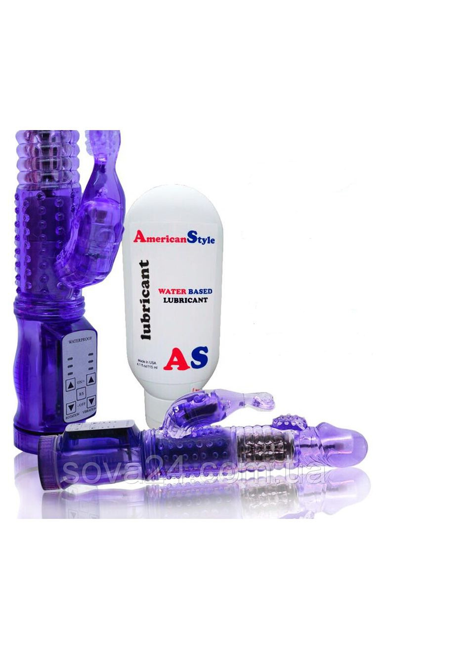 Фиолетовый вибратор для клитора и точки G с лубрикантом на водной основе 36 режимов No Brand (340914379)