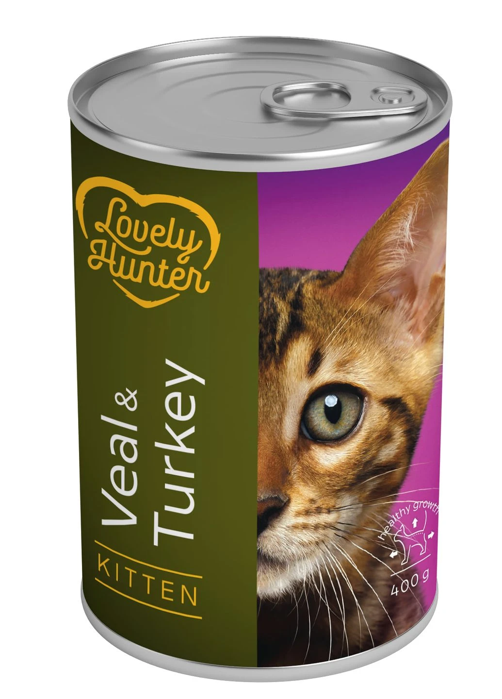 Консерви для кішок Kitten Veal&Turkey 400 г (LHU45346) (4771317453464) Lovely Hunter (364788034)