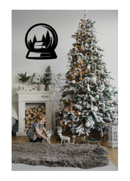 Дерев'яне панно Куля новорічна 110х99 см Decart (360608903)