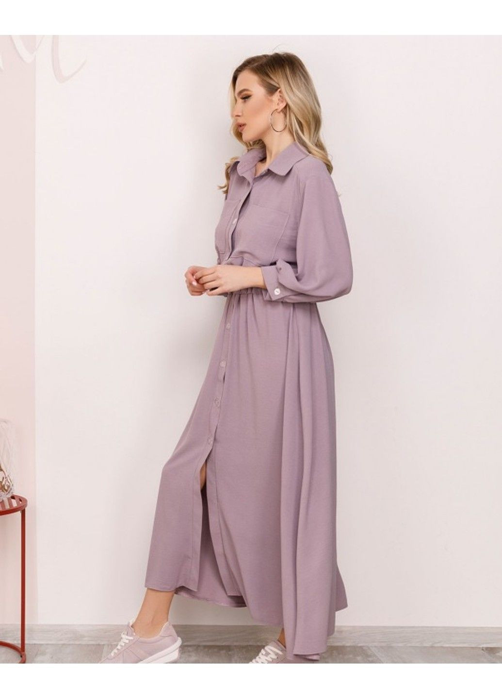 Розовое повседневный платье sa-169 s розовый ISSA PLUS