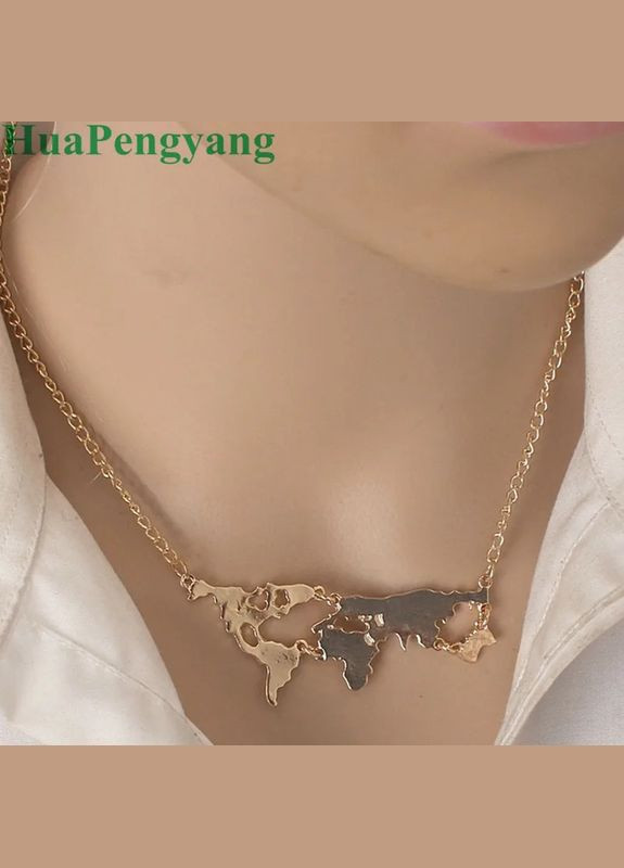 Кулон Подвеска карта мира, глобус планета Земля ожерелье Шарм No Brand (337716492)