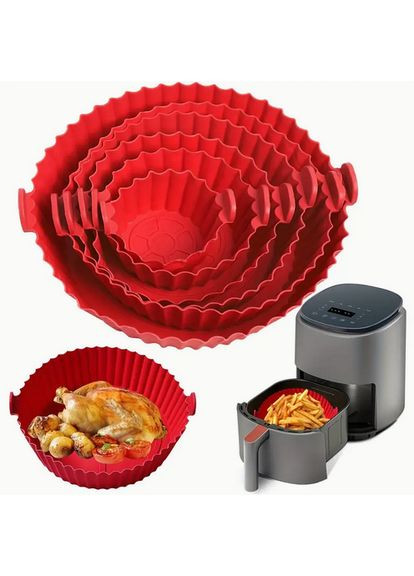 Набор силиконовых форм для аэрогрилей и аэрофритюрниц SAM-8857 красный 6 шт. No Brand (333832678)