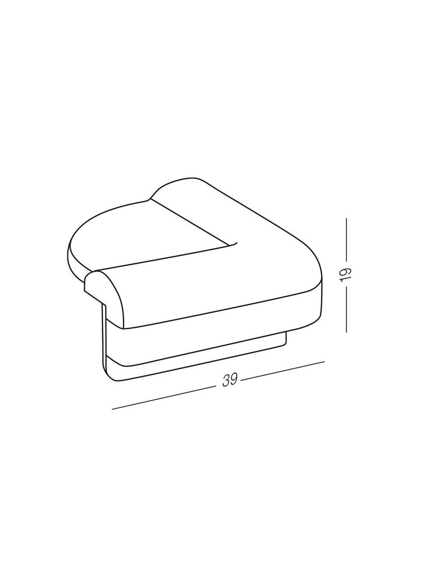 Замок-блокіратор кутовий з кнопкою MBM Kids Білий (BS-05 WHITE) MVM (301003315)