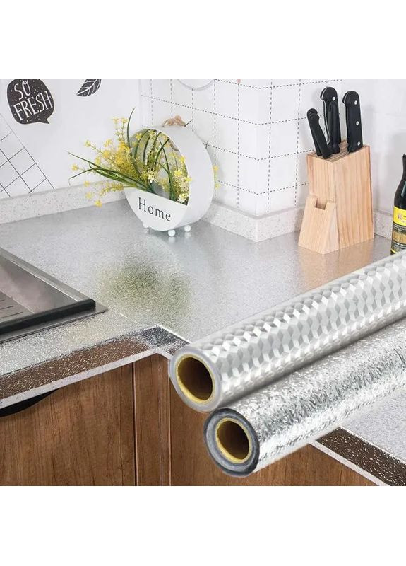 Універсальна самоклеюча нано-плівка для кухні (Алюмінієва фольга) 5м Hopestar (363832449)