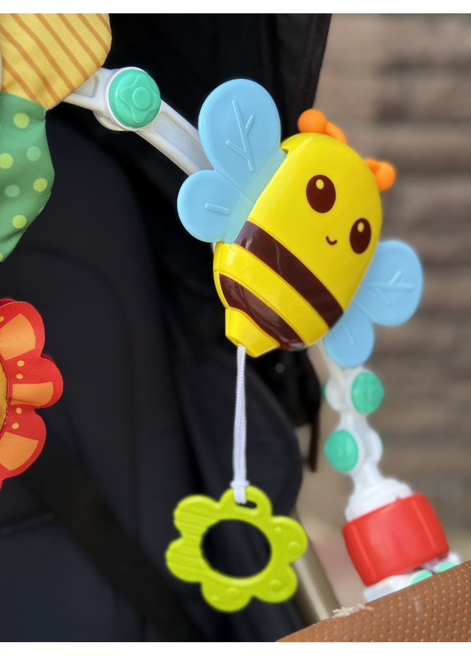 Развивающая дуга на коляску с игрушками «Бчелка и солнышко» на коляску, кроветку No Brand (364553092)
