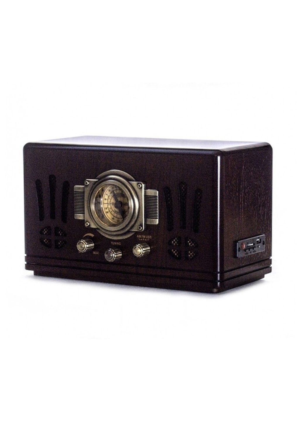Ретро радіо програвач Daklin Де Голль AM/FM,MP3/ USB/ SD дерево Горіх (RP-057) No Brand (332635789)