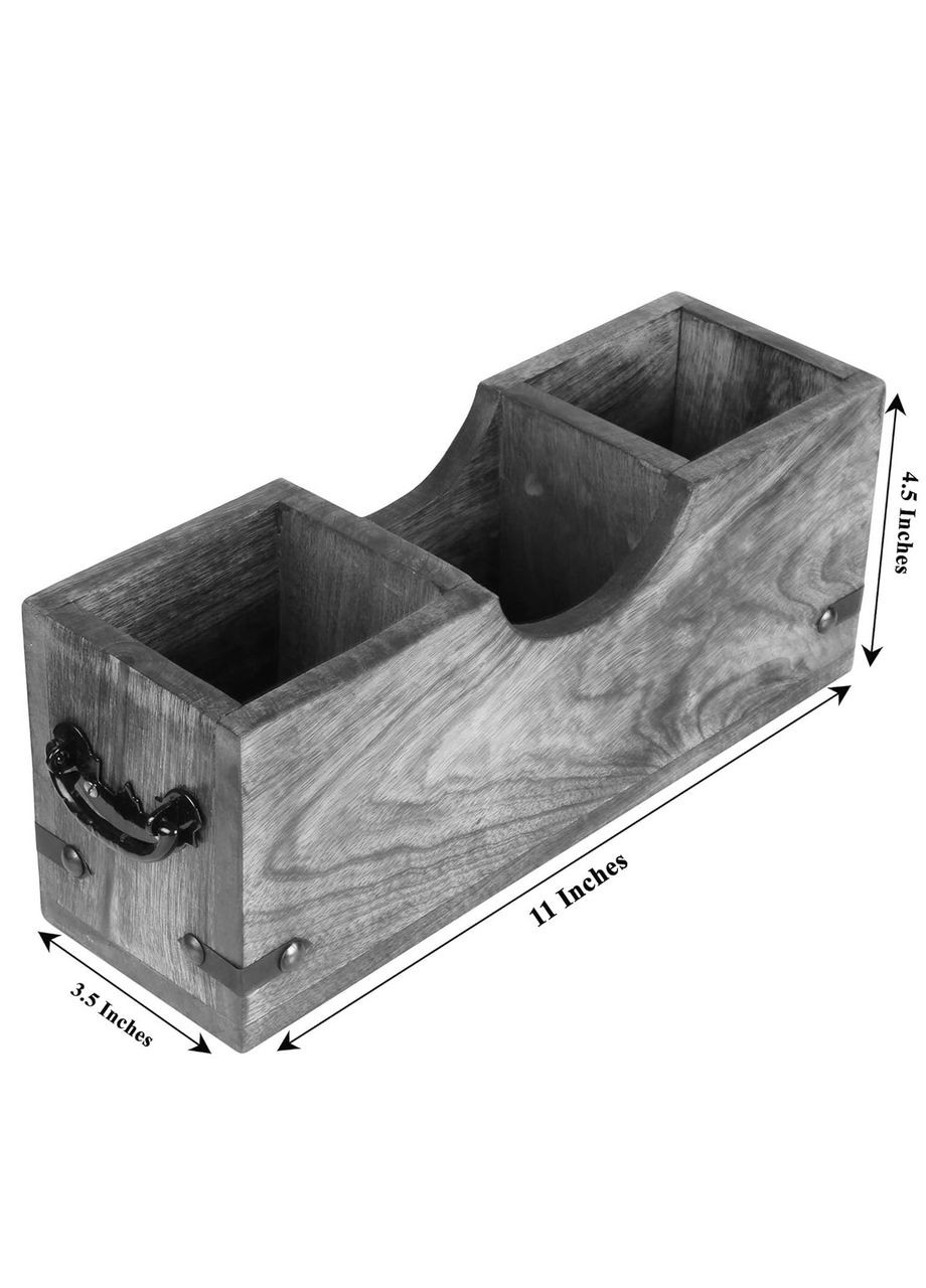 Підставка для столових приладів з дерева Синголо мокко (ПСП-008810) No Brand (327426517)