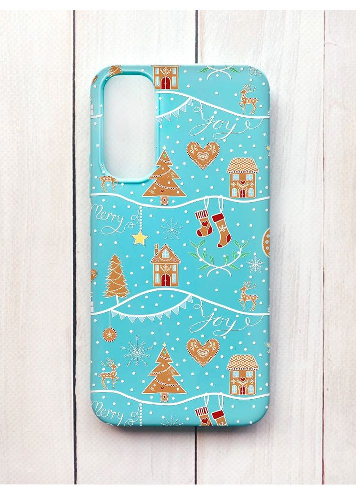 Матовый чехол на Samsung A34 5G Фон Рождество (принт 201) Creative (362970752)