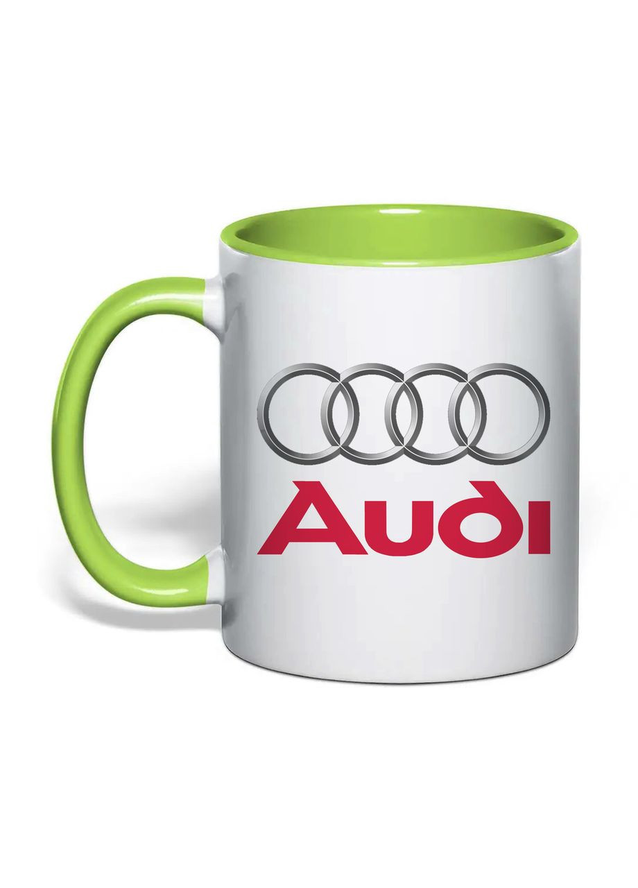 Чашка с печатью "Audi" 330 мл (цвет салатовый) (32528) No Brand (363867280)