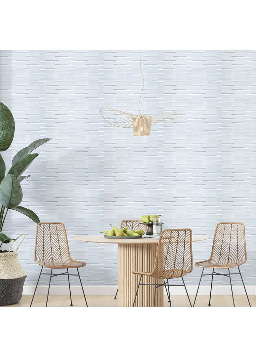 Самоклеюча 3D панель 3080x700x5мм Біла Кладка SW-00001759 Sticker Wall (341283949)