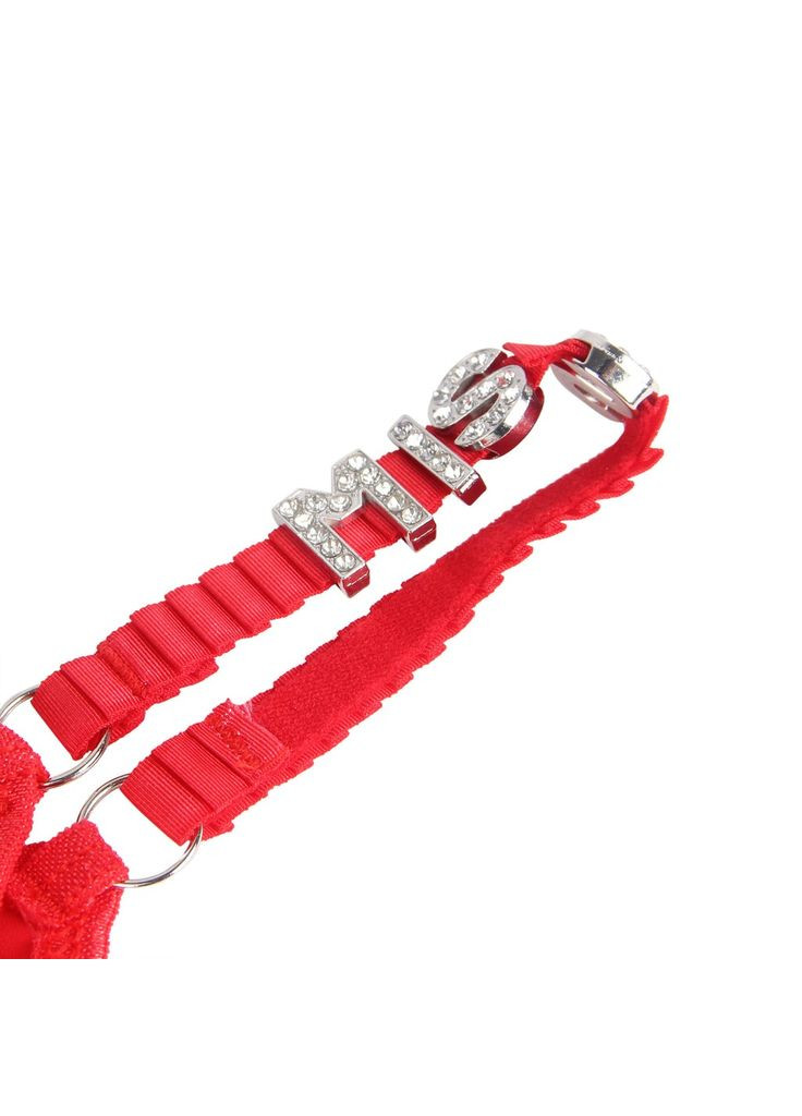 Трусики із прикрасою срібними літерами StarNight MISS, червоні, Star Night (369608685)