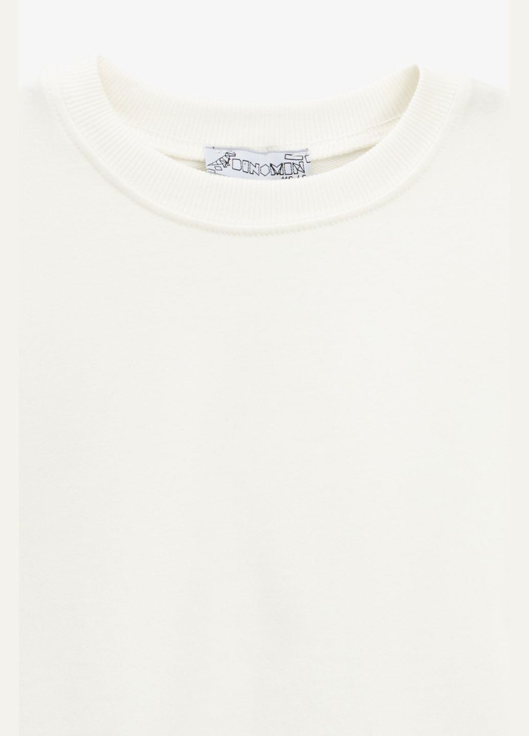 First Kids свитшот однотонный для девочки 0129 116 см молочный shop (2000990974419) однотонный молочный повседневный хлопок