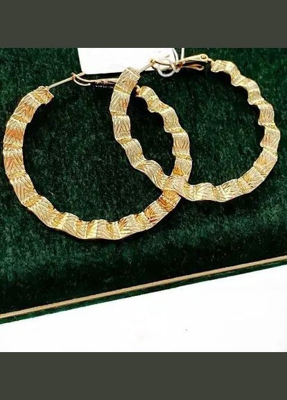 Позолочені Сережки-Кільця д.4см, Позолота No Brand (345741993)