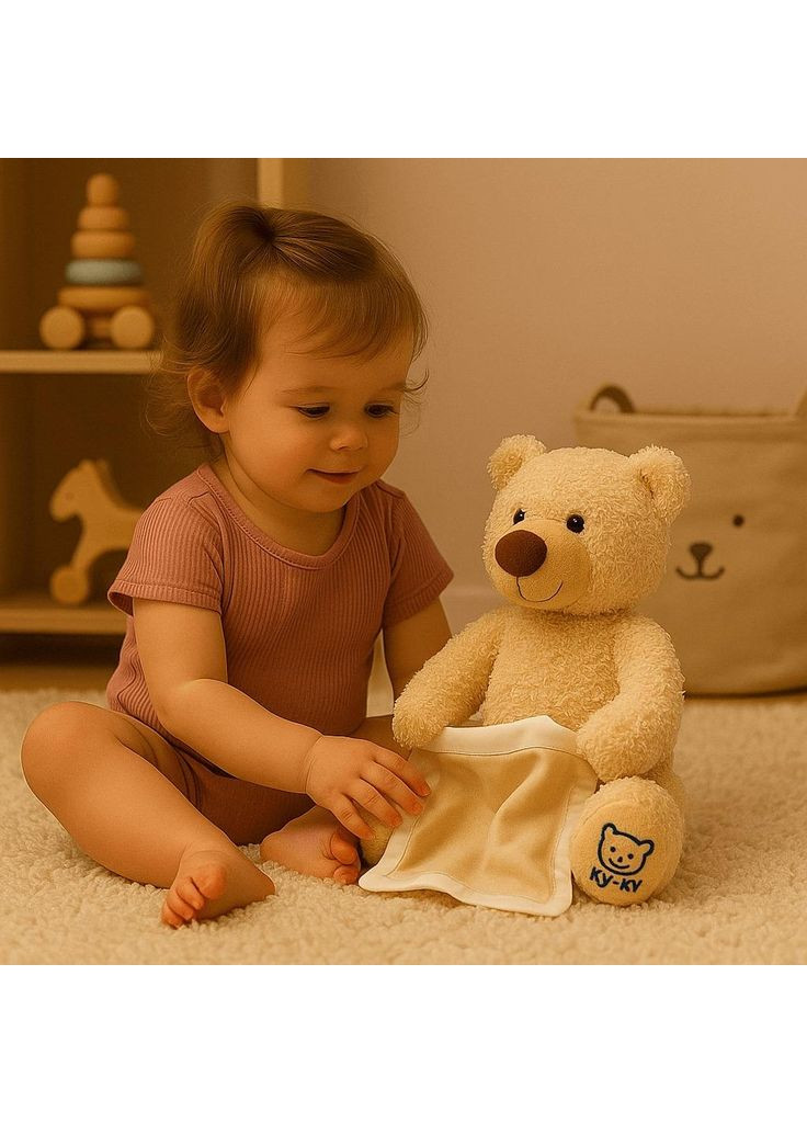 Интерактивный медвежонок 27см Веселые прятки, укр.озвучка, движение лапками TK Group (361267587)